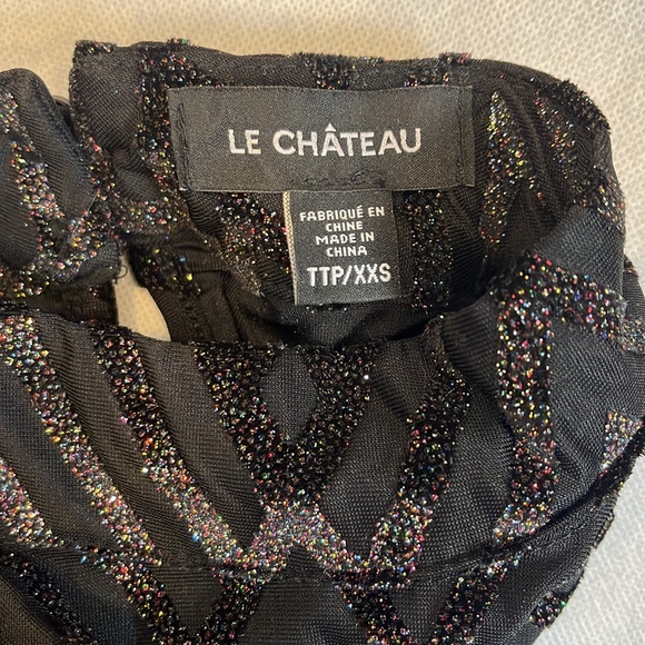 Black Bodycon Mock Neck Sequioin Long Sleeve Mini Short Dress - Picture 6 of 12